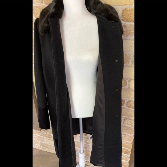 Kate Spade Fur Collar Velvet Trim Wool Coat NWT - Picture 5 of 13